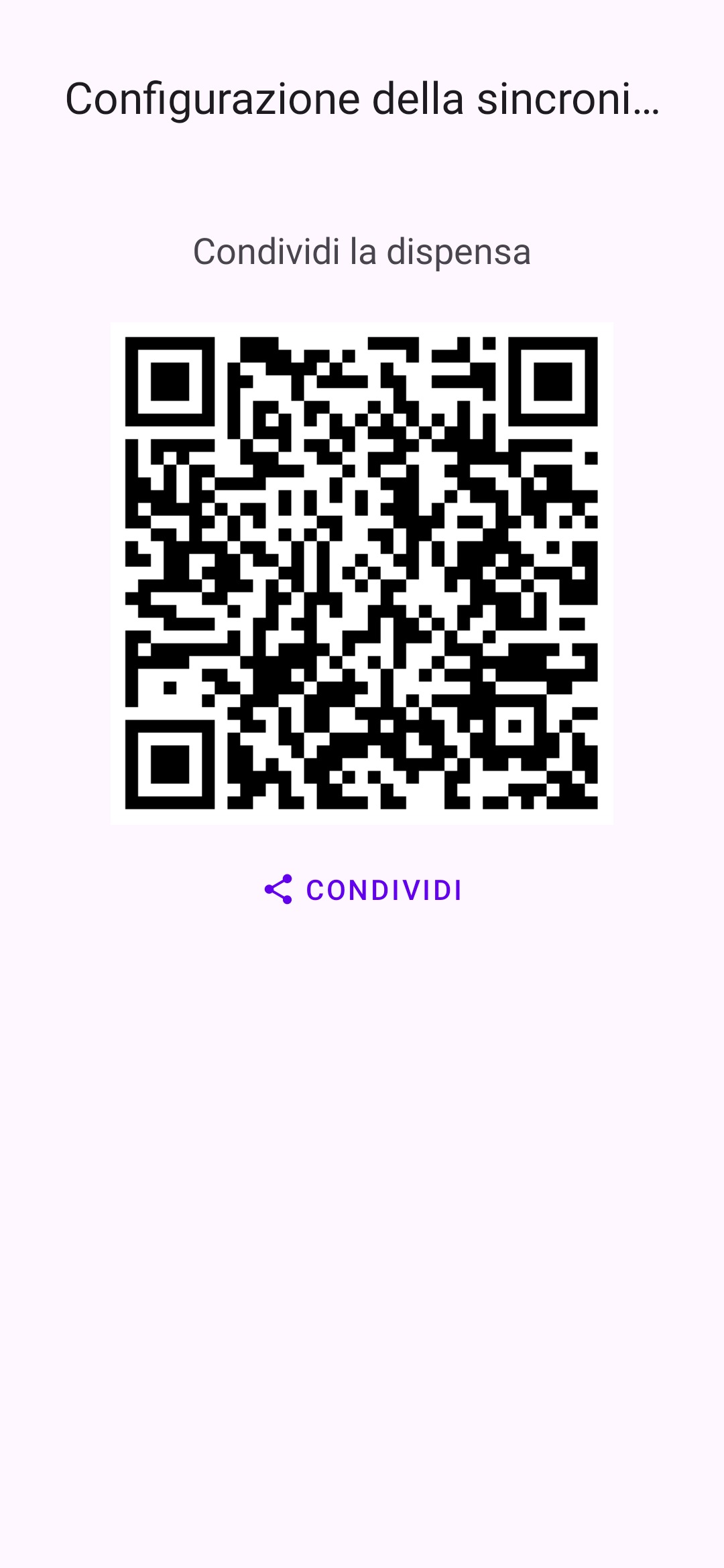 Condivisione QR Code
